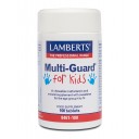 Lamberts uztura bagātinātājs Vitamīnu un minerālvielu komplekss bērniem Multi Guard, 100tabl.